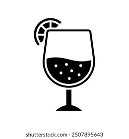 Cocktail-Symbol Vektor Design-Vorlage einfach und sauber