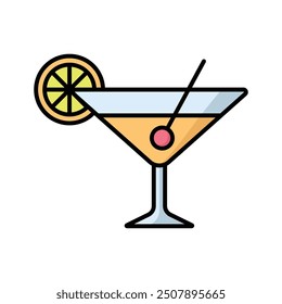 cocktail icon vector design template simple and clean