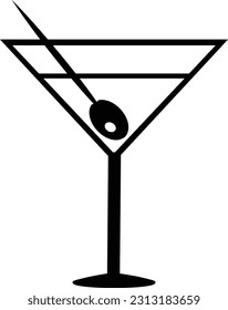Cocktail Icon Vector. Cocktail drink.