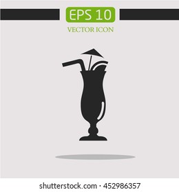cocktail icon vector. drink logo. summer