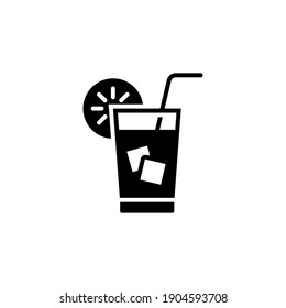 cocktail icon vector glyph style design