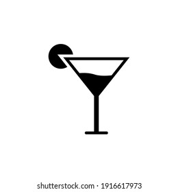 Cocktail Icon Vector Glyph Style Design