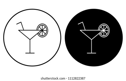 Cocktail icon. Vector illustration