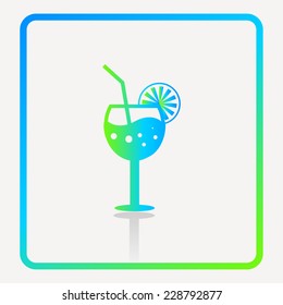 cocktail icon. vector illustration