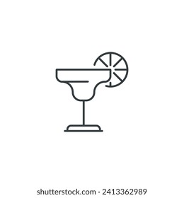 Cocktail icon, Cocktail vector illustration