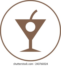 cocktail icon. vector illustration