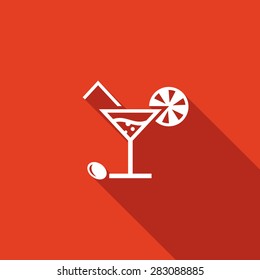 Cocktail icon. Vector Illustration.