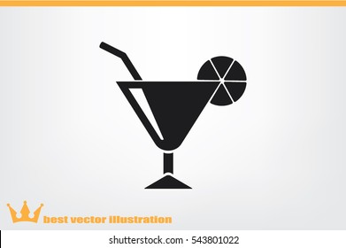 cocktail icon vector illustration.