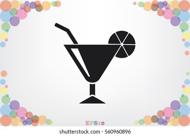cocktail icon vector illustration.