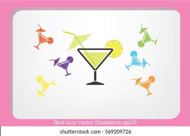 Cocktail icon vector illustration