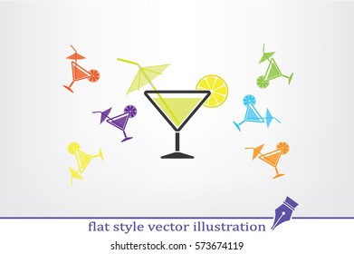 Cocktail icon vector illustration
