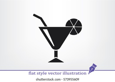 cocktail icon vector illustration .