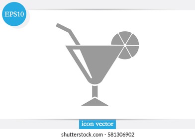 cocktail icon vector illustration.