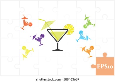 Cocktail icon vector illustration