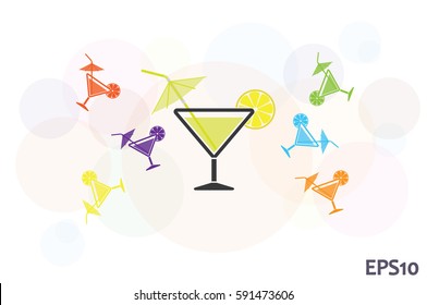 Cocktail icon vector illustration