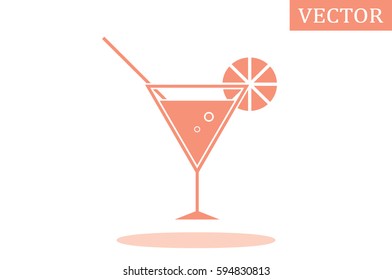 Cocktail icon vector illustration.