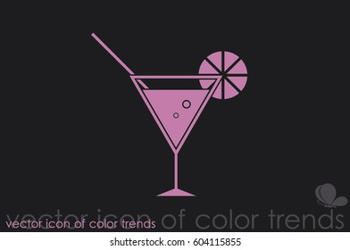 Cocktail icon vector illustration.