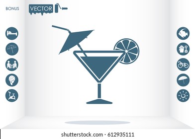 cocktail icon vector illustration