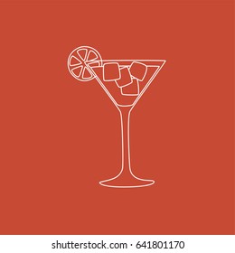 Cocktail icon, vector illustration design. Drinks collection.