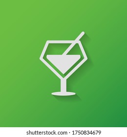 cocktail Icon. Vector illustration EPS 10.