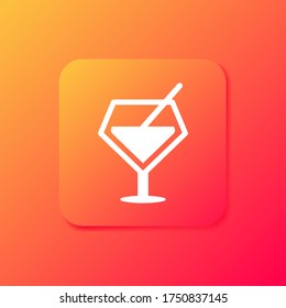 cocktail Icon. Vector illustration EPS 10.