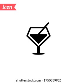 cocktail Icon. Vector illustration EPS 10.