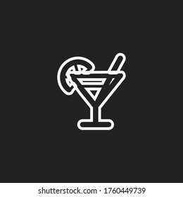 cocktail Icon. Vector illustration EPS 10.