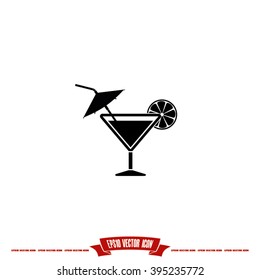 cocktail icon vector illustration eps10.