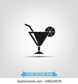 Cocktail icon vector illustration eps10. 