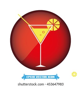 cocktail icon vector illustration eps10
