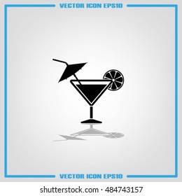 cocktail icon vector illustration eps10.