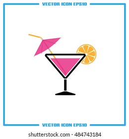 cocktail icon vector illustration eps10.