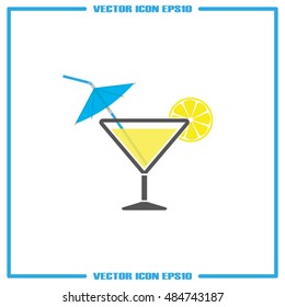cocktail icon vector illustration eps10.