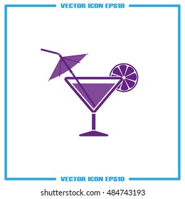 cocktail icon vector illustration eps10.