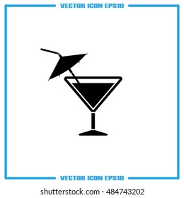 cocktail icon vector illustration eps10.
