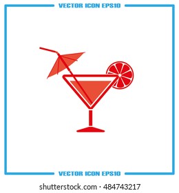 cocktail icon vector illustration eps10.
