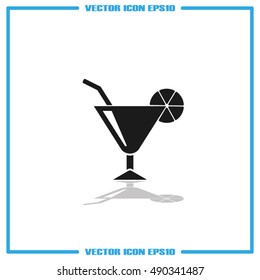 cocktail icon vector illustration eps10.