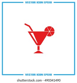 cocktail icon vector illustration eps10.