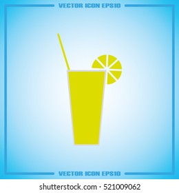 Cocktail icon vector illustration eps10. Isolated badge for website or app - stock infographics
