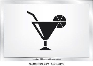 cocktail icon vector illustration eps10.