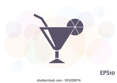 cocktail icon vector illustration eps10.