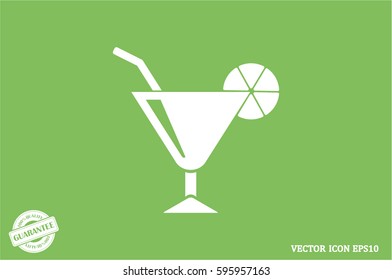 cocktail icon vector illustration eps10.