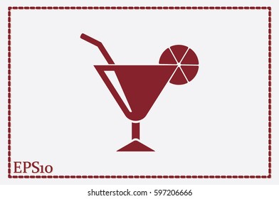 cocktail icon vector illustration eps10.