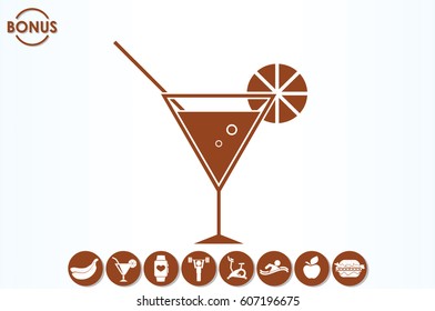 Cocktail icon vector illustration eps10.