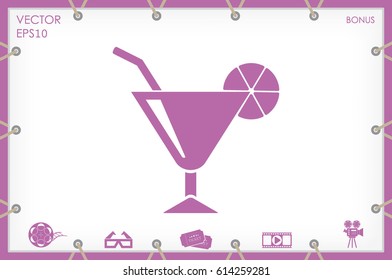 cocktail icon vector illustration eps10.