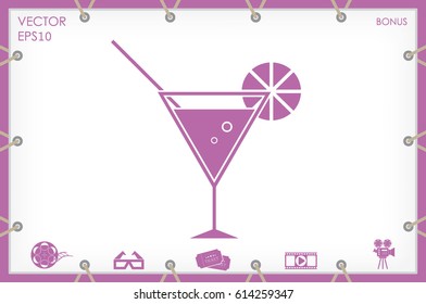 Cocktail icon vector illustration eps10.