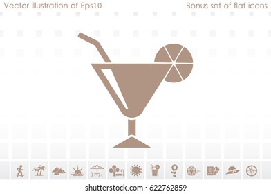 cocktail icon vector illustration eps10.
