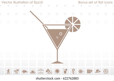 Cocktail icon vector illustration eps10.