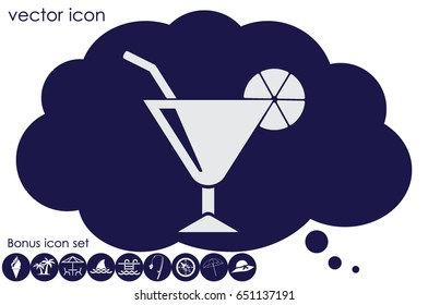 cocktail icon vector illustration eps10.