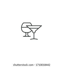 cocktail icon vector illustration flat 